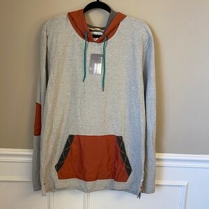 NWT Urban Outfitters Brand Koto Gray and Rust Men's Hoodie- XL